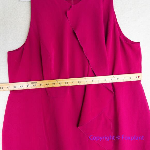New! Adrianna Papell pink Stretch Crepe V-Neck Sheath dress plus size 22W - Picture 8 of 16